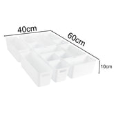 Schubladen Organizer 13 Teile Set - 10 cm hoch - Boxen in 3 Größen - Schubladeneinsatz passend für Schubladen von 40 x 60 cm